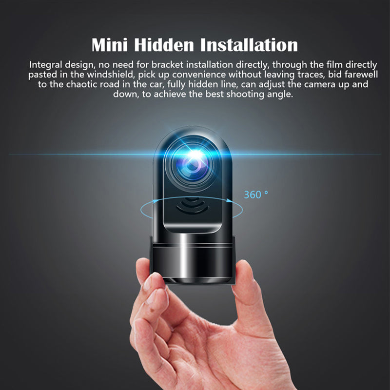 Luvikno | 1080P HD Mini ADAS Dashcam med 360° roterende funksjon