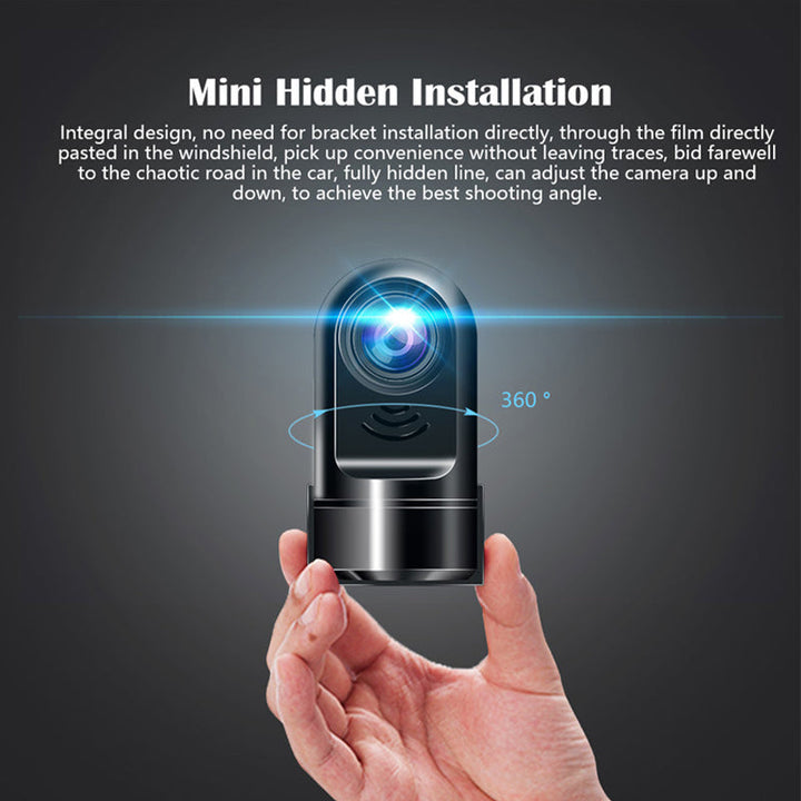 Luvikno | 1080P HD Mini ADAS Dashcam med 360° roterende funksjon