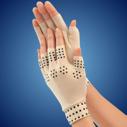 ThermaFlex Fingerless Artritts Hansker | Magnetiske Kompresjons Hansker for Artritts Smerter Lindring - Forbedret Sirkulasjon - Redusert Hevelse Luvikno