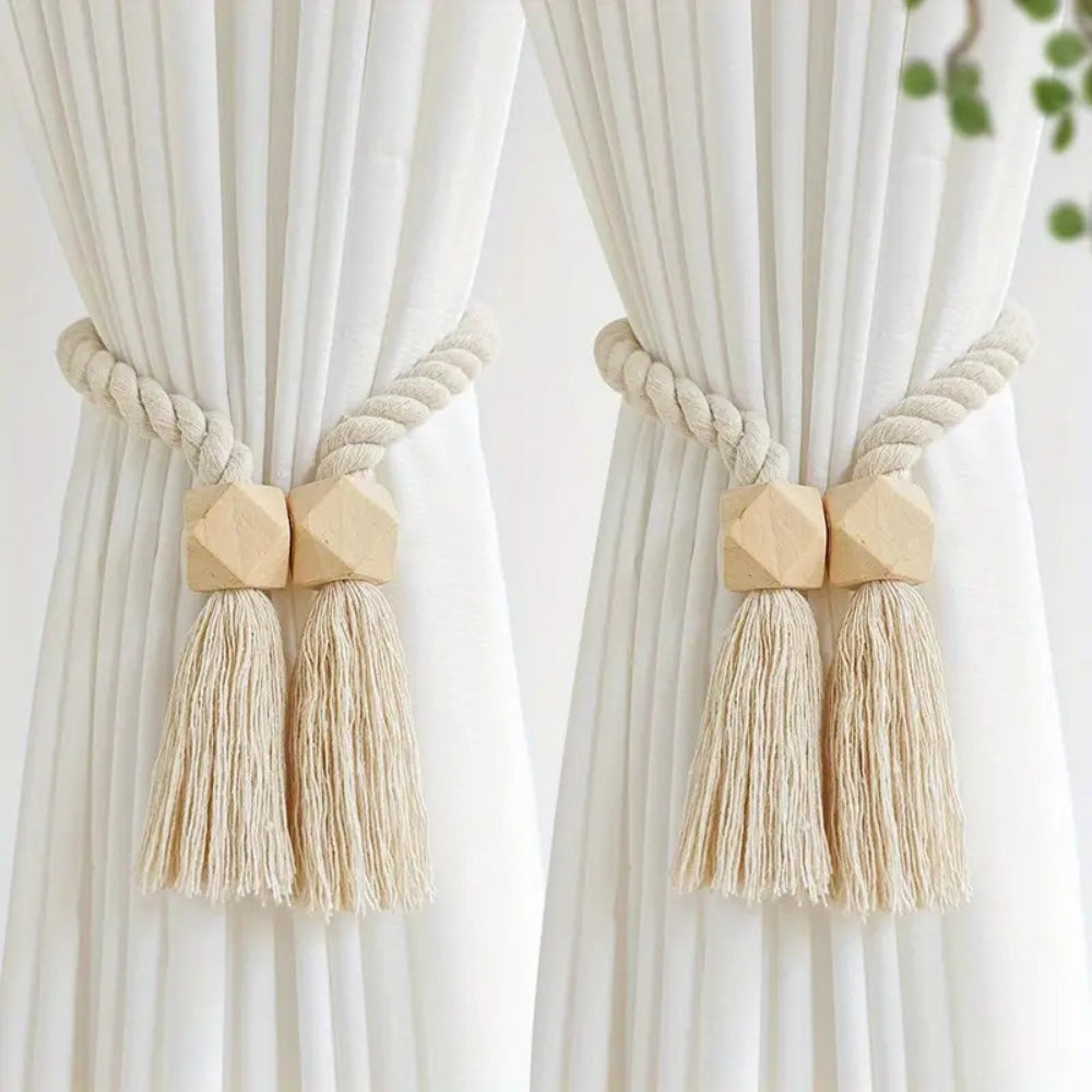 Luvikno | Treperle Frynse Gardinholdere | 2Pcs Sett