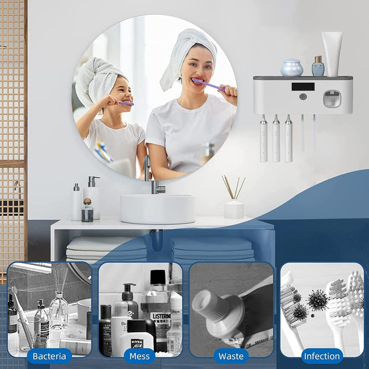 Luvikno | UVShield – Hygienisk tannbørsteholder med smart dosering!