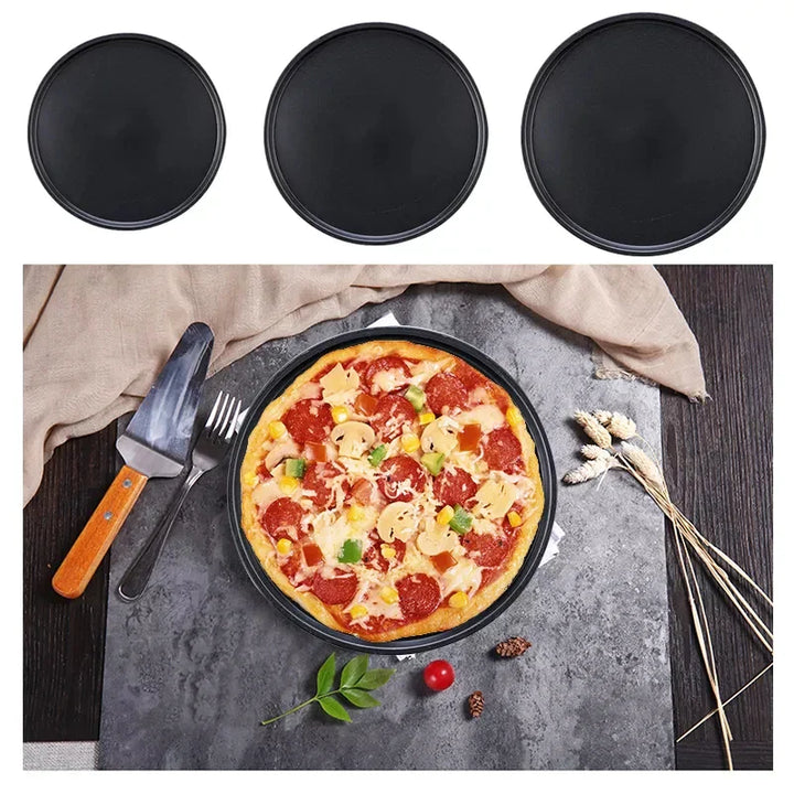 Sett av 3 Pizzapanner Non-Stick Luvikno