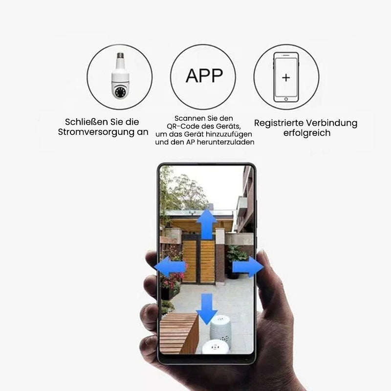 Luvikno | Trådløst WiFi overvåkningskamera med lyspære