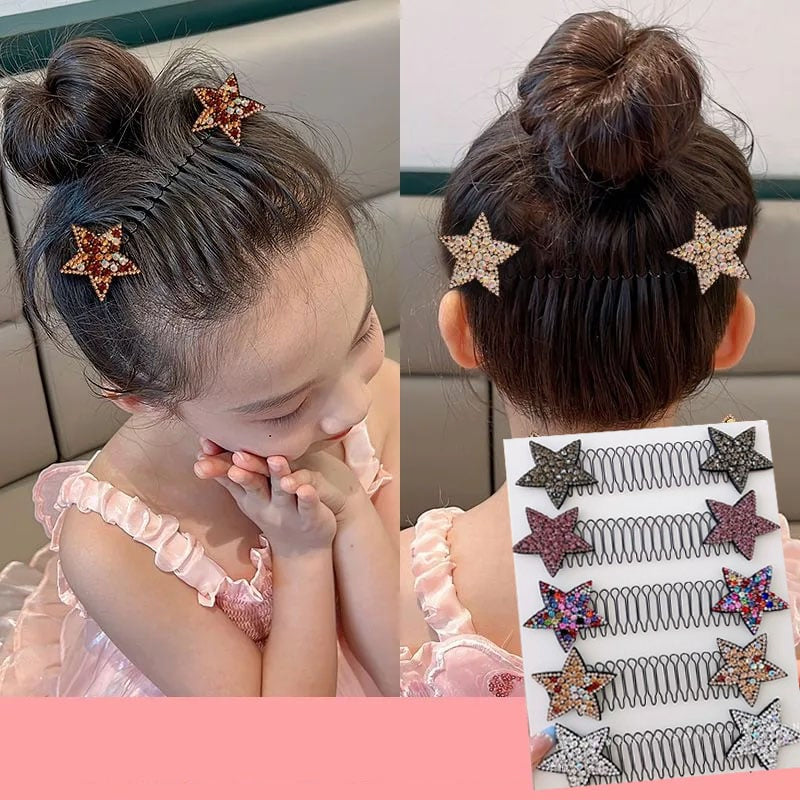 Rhinestone Star Hårkamssett (5 deler) | Luvikno