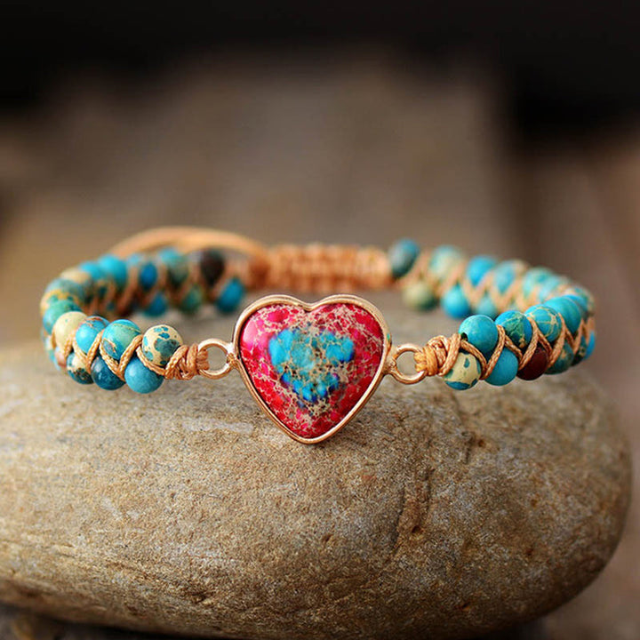 Luvikno | Passionate Heart-Jasper Armbånd