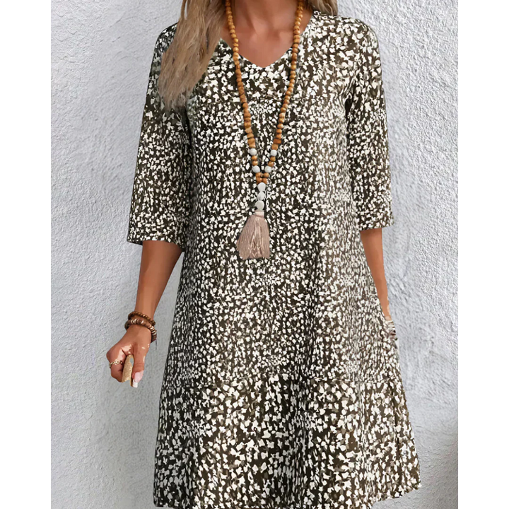 Luvik | Elegant arkipäivän mekko pyöreällä kaula-aukolla