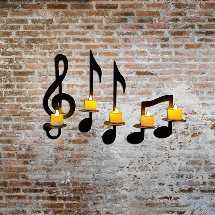 Svart Musikalsk Notewall Light | Luvikno