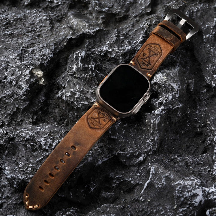 Luvikno | Håndlaget Vintage Skinn Apple Watch Band