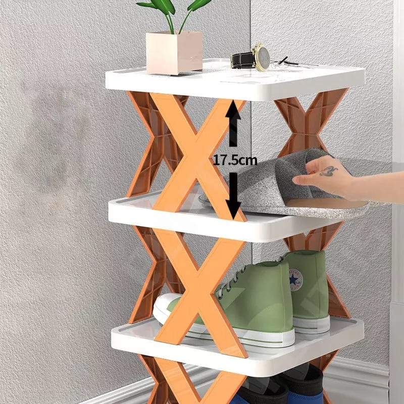 6-lags Enkel Skohylle Plast Enkel Hylle (Gratis Levering) Luvikno