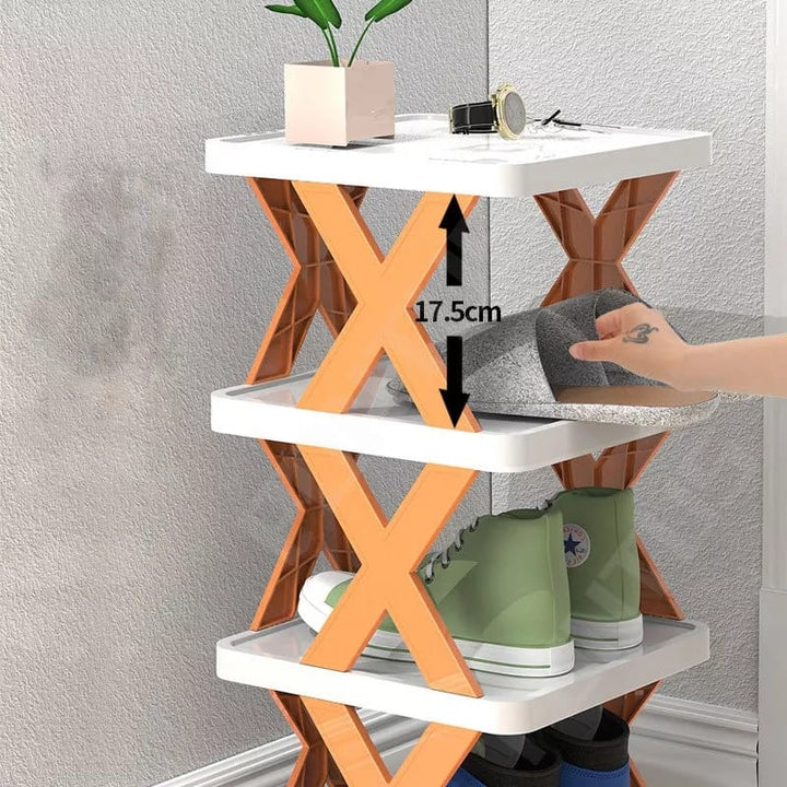 6-lags Enkel Skohylle Plast Enkel Hylle (Gratis Levering) Luvikno