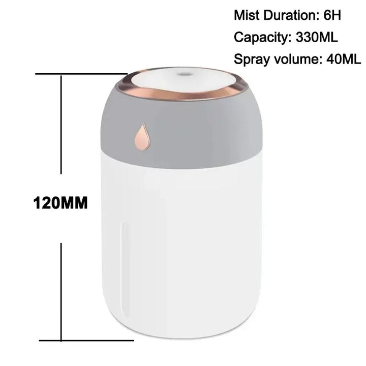 Mini Luftfukter og Aroma Diffuser med LED Lys Luvikno