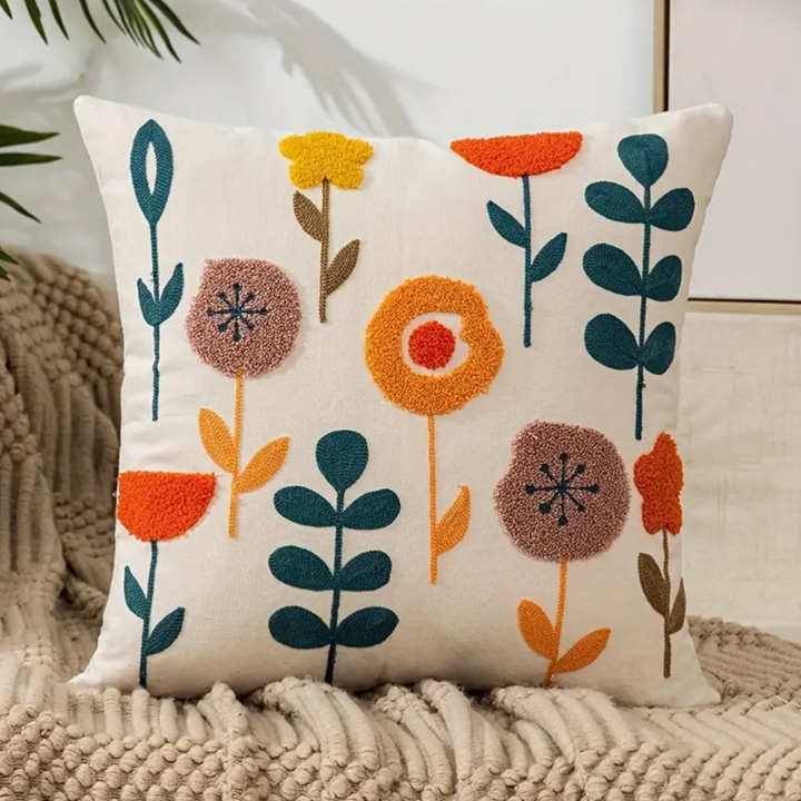 Dekorativ Pute FloraSoft – Dekorativ Blompute med Avtagbart Trekk | Luvikno