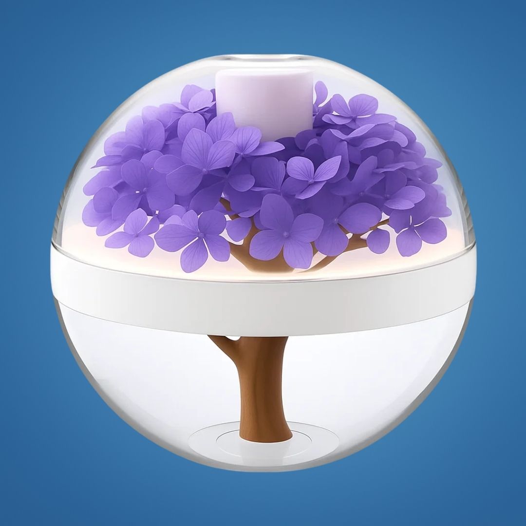 SereniGlow | Essensielle olje diffuser luftfukter – Ultrasonisk kjølig damp – USB-oppladbar – LED nattlys for soverom og barnerom Luvikno