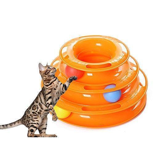 Tre-lags fargerik katt spor tårn leke | Luvikno