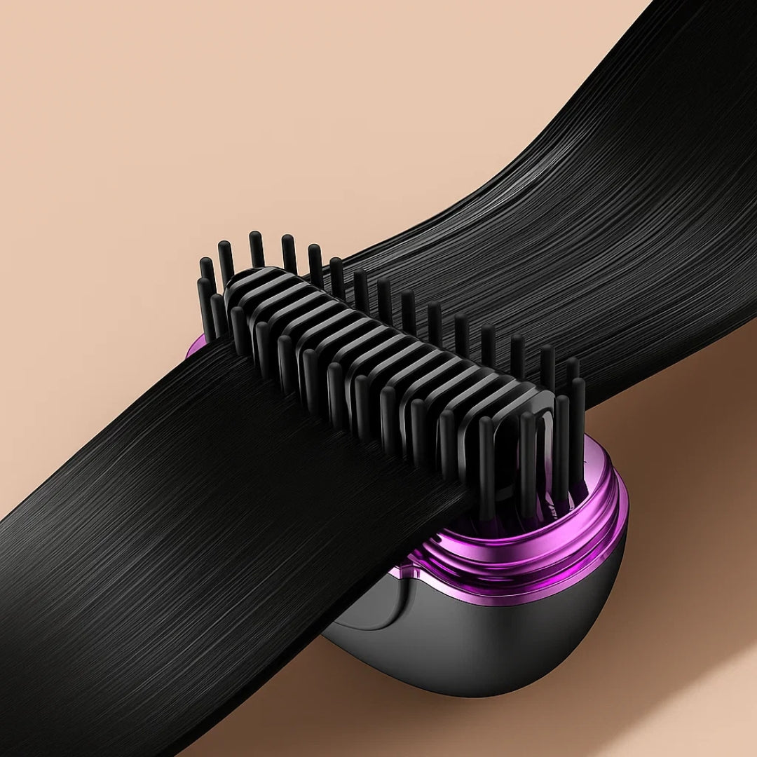 Rask oppvarming – Mini kamdesign – Frizz-fri finish – Rask oppfriskning for reise og daglig bruk Luvikno