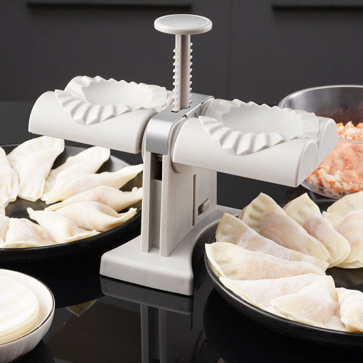 🥟Hushold Dobbel Hode Automatisk Dumpling Maker Form🧑‍🍳God hjelp i kjøkkenet | Luvikno