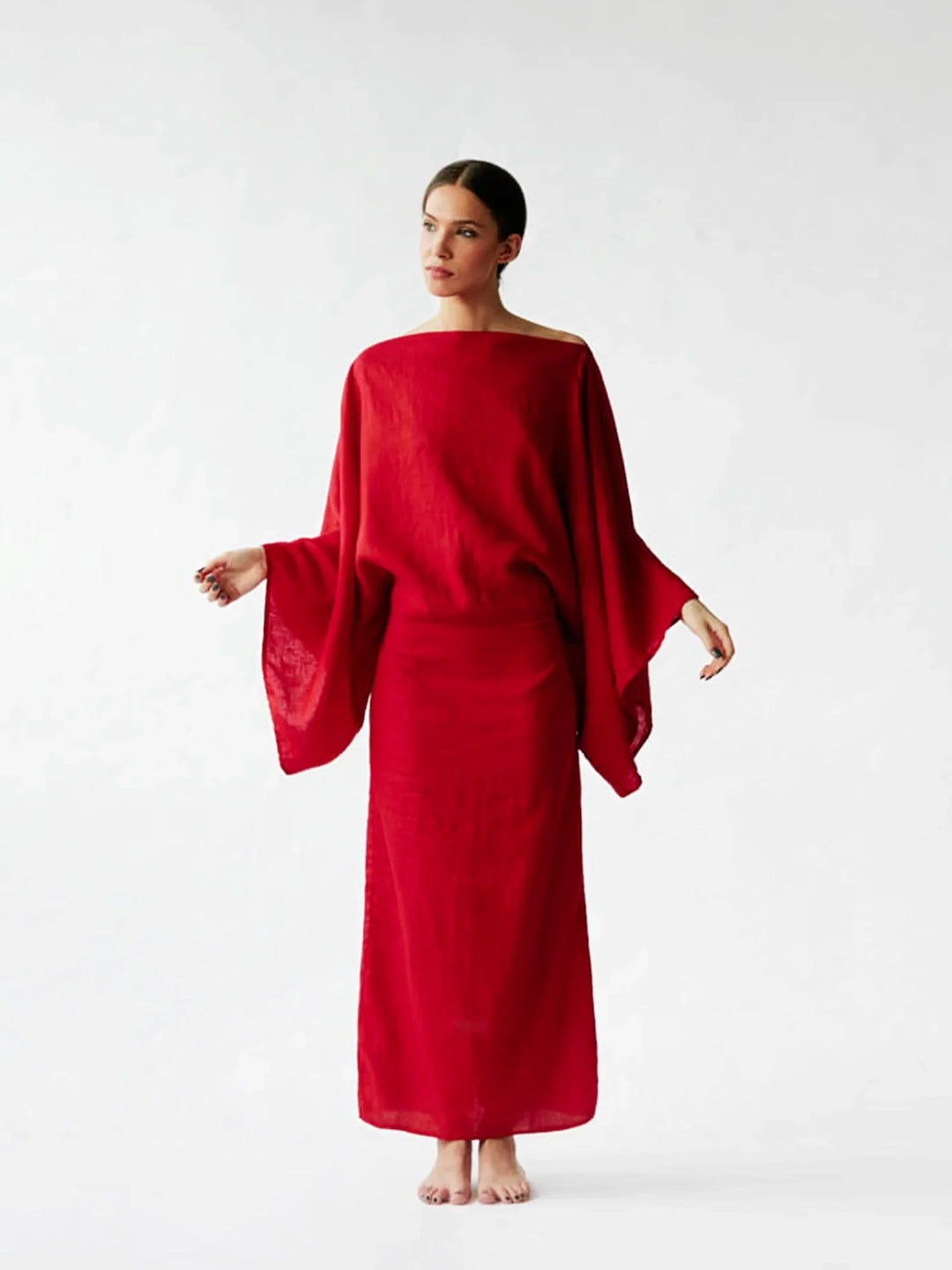 Luvik | Vaativat Draped Musta Mekko Naisille