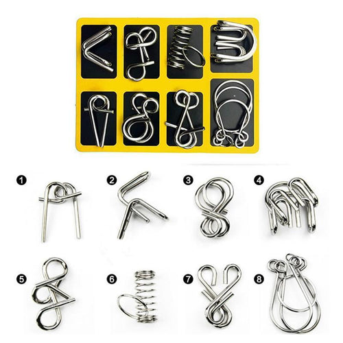 Metal Puzzle Toys Set (8 Pieces) | Luvikno
