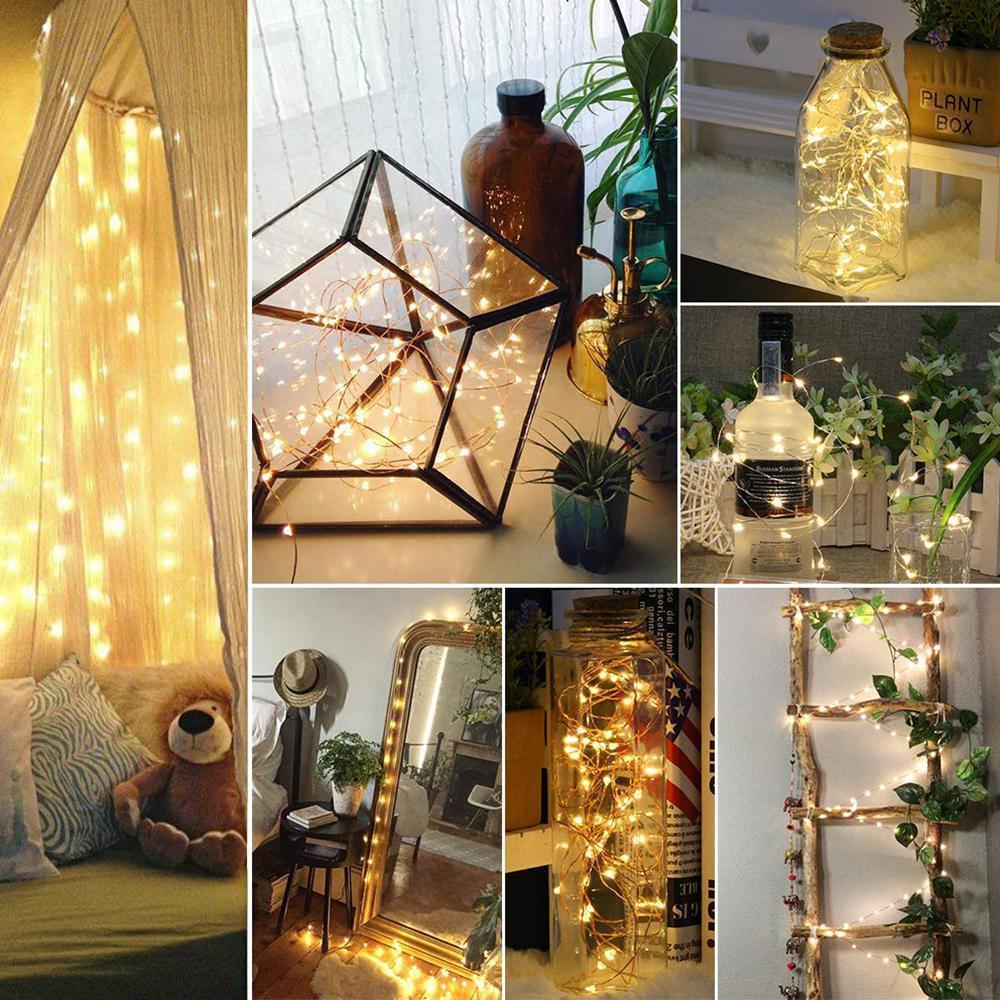 Led Flaske Lys Kork Natt Lys DIY Dekor | Luvikno