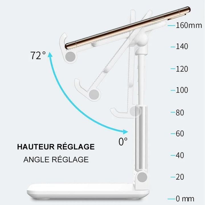 Luvikno | Justerbar Ergonomisk Sammenleggbar Tablet/Telefon Stativ