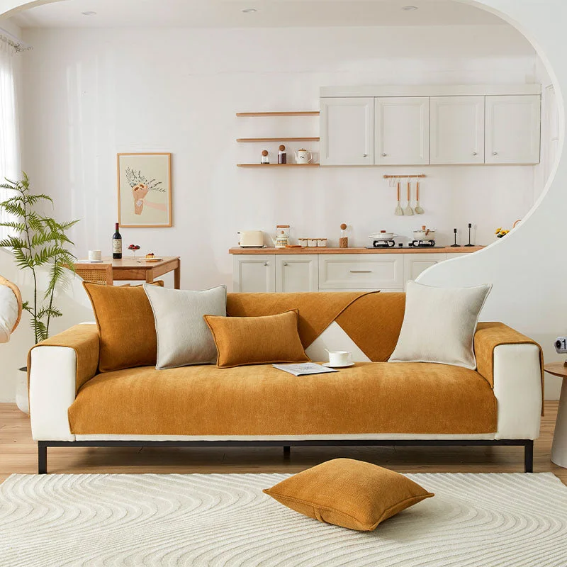 Herringbone Chenille Stoff Møbelbeskytter Sofatrekk | Luvikno