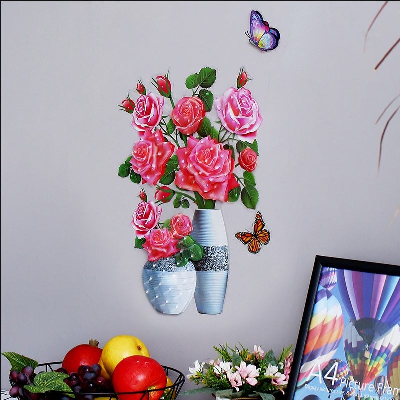 DIY Plantevase 3D Stereo Klistremerker Selvklebende | Luvikno