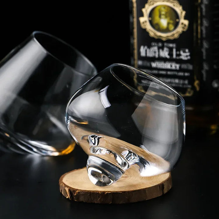 Belly Whiskey og Ølglass - Roterende Tumbler for Cocktails, Vin og andre Drinker Luvikno