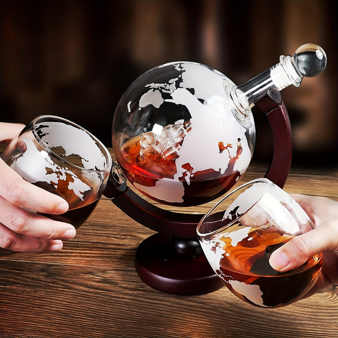 Luvikno | AtlasWhisk | Whiskey Globe Set Premium Drikkeglass for Entusiaster