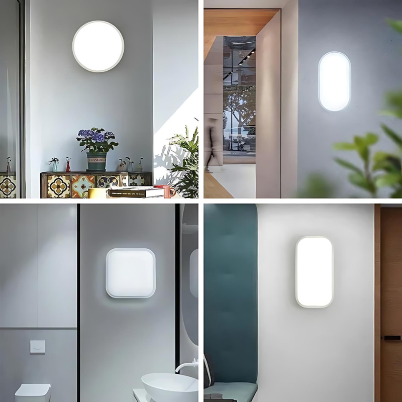 Fuktresistent LED-vegglys med moderne design for utendørsområder | Luvikno