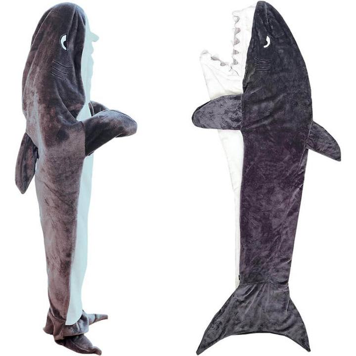 Plush Shark Blanket Hoodie – Behagelig Bærbar Teppe | Luvikno