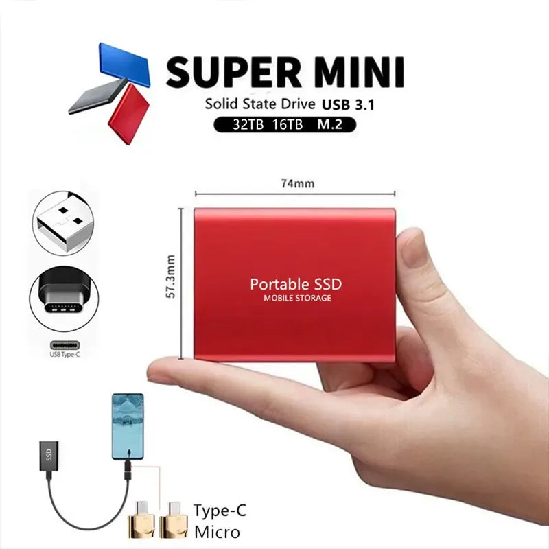 Luvikno | Ssd ekstern harddisk harddisk Ssd 1 2 4 8 12 16 32 64 TB ekstern