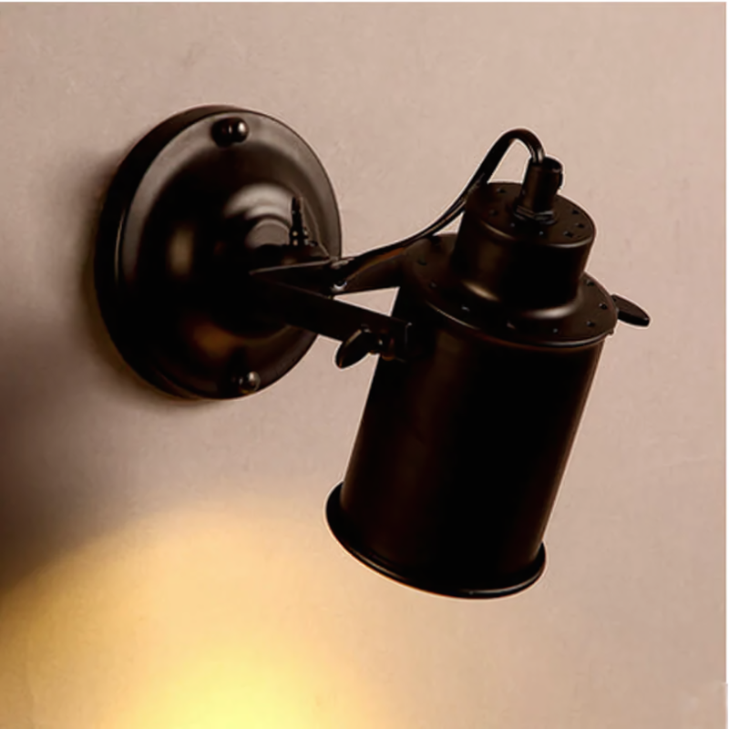 Justerbar industriell vegglampe med fleksibel ledd | Luvikno