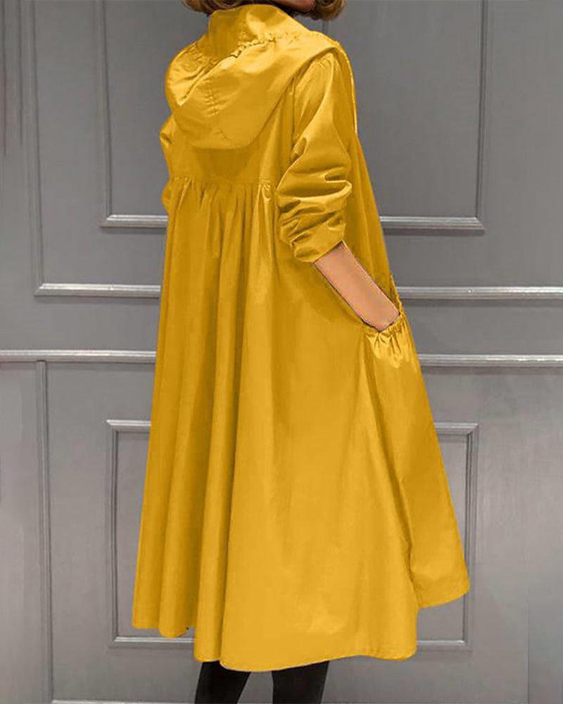 Luvik | Vedenpitävä Pitkä Trenchcoat Mukana