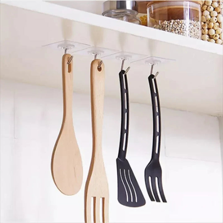 10 PCS Gjennomsiktig Vegghooker Luvikno