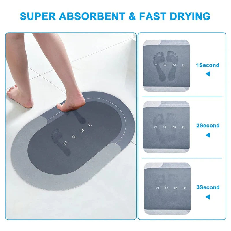 Badematte Vannabsorberende Sklisikker Oval Form Luvikno