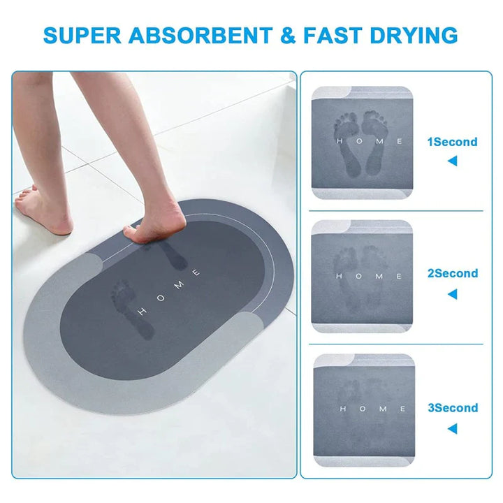 Badematte Vannabsorberende Sklisikker Oval Form Luvikno