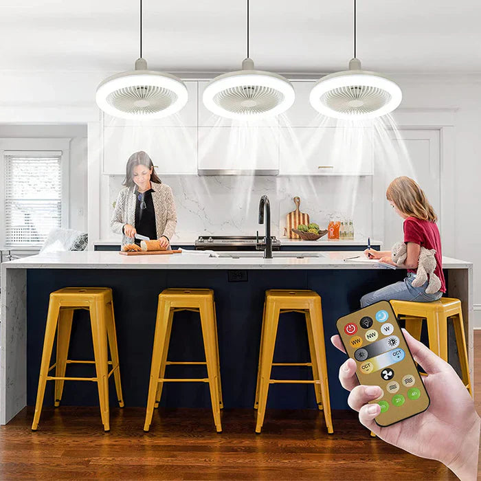 CoolLight Takvifte - Stilfull Vifte med LED Belysning Luvikno