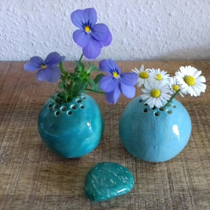 Resin Håndlaget Vase Blomst Stein Borddekor | Luvikno