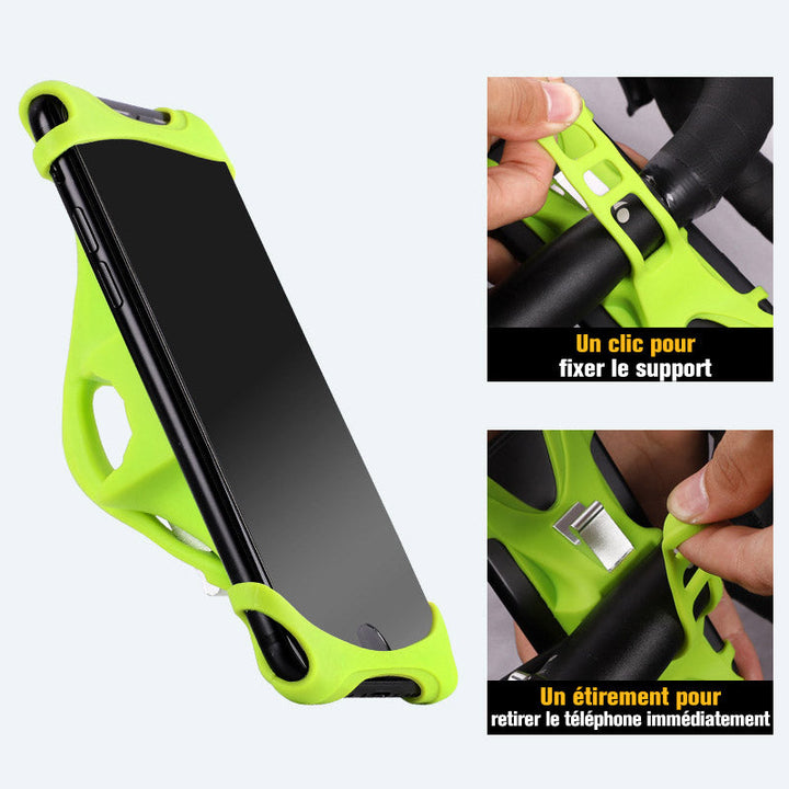 Universell silikone telefonholder for cyklen, skridsikker, justerbar | Luvikno