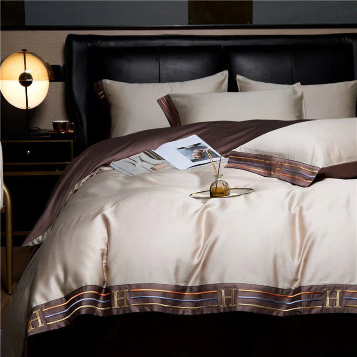 Luvikno | Luksus Satin Kattong Dynetrekk Sett for Soverom
