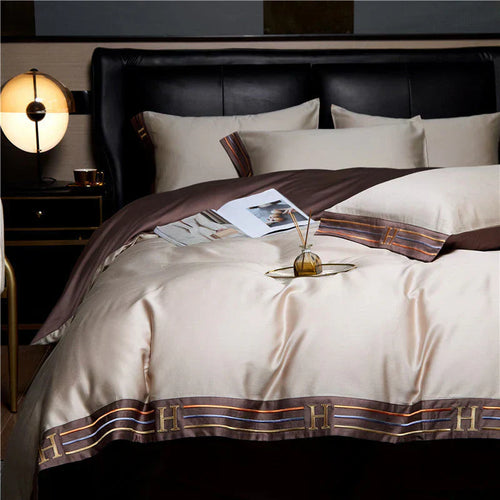 Luvikno | Luksus Satin Kattong Dynetrekk Sett for Soverom