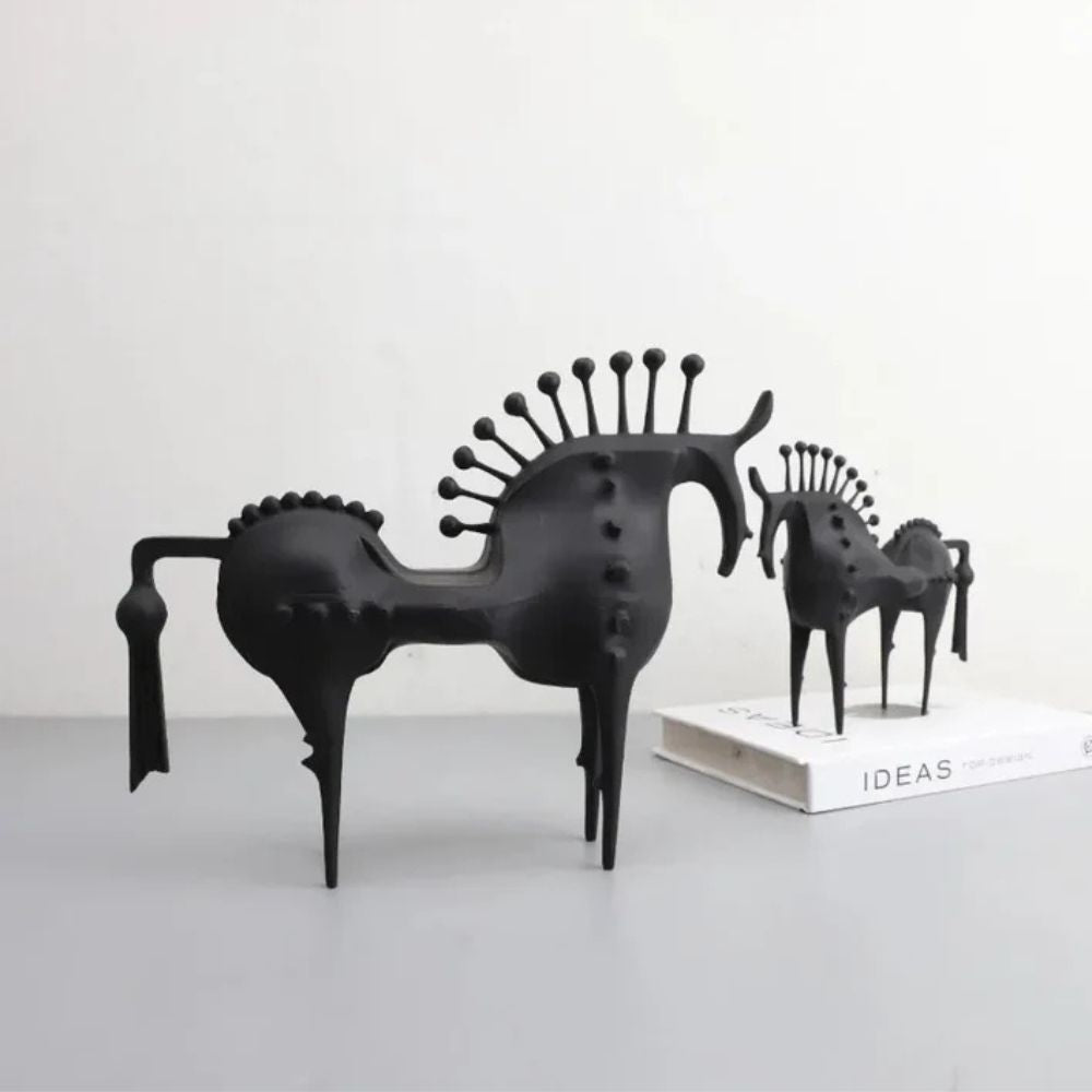 Abstrakt Metall Hest Skulptur | Luvikno