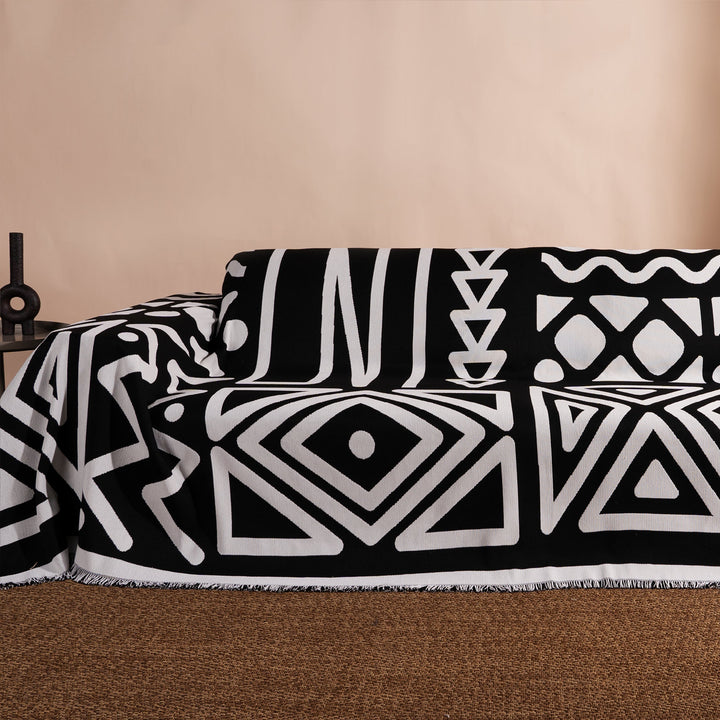 Geometrisk Boho Stil Sofa Trekk - Moderne, Stilig & Holdbar Sofa Beskyttelse | Luvikno