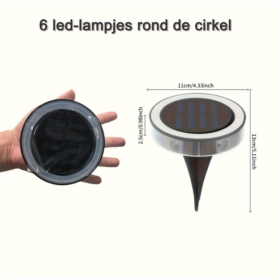SolarGlow – 6 LED Hagebelysning Utendørs | Luvikno