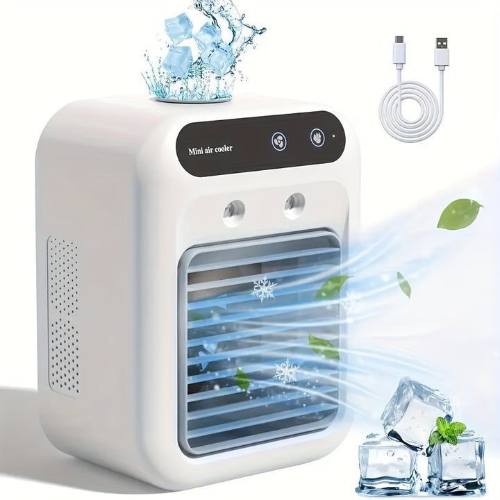 BriesKoel Mini Air Cooler med Vifte og Luftfukter | Luvikno