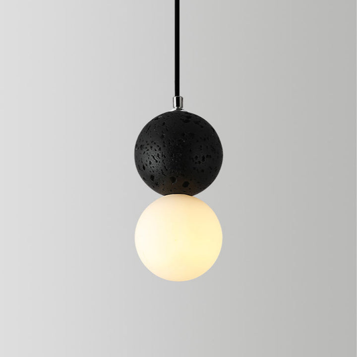 Luvikno | Aurora Glow - Luksus LED Pendellampe i Svart/Hvitt