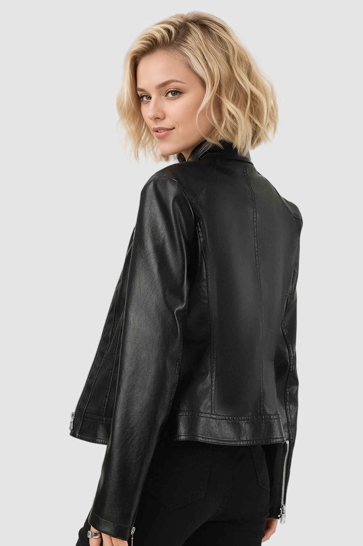 Luvik | PU Biker-stil jakke