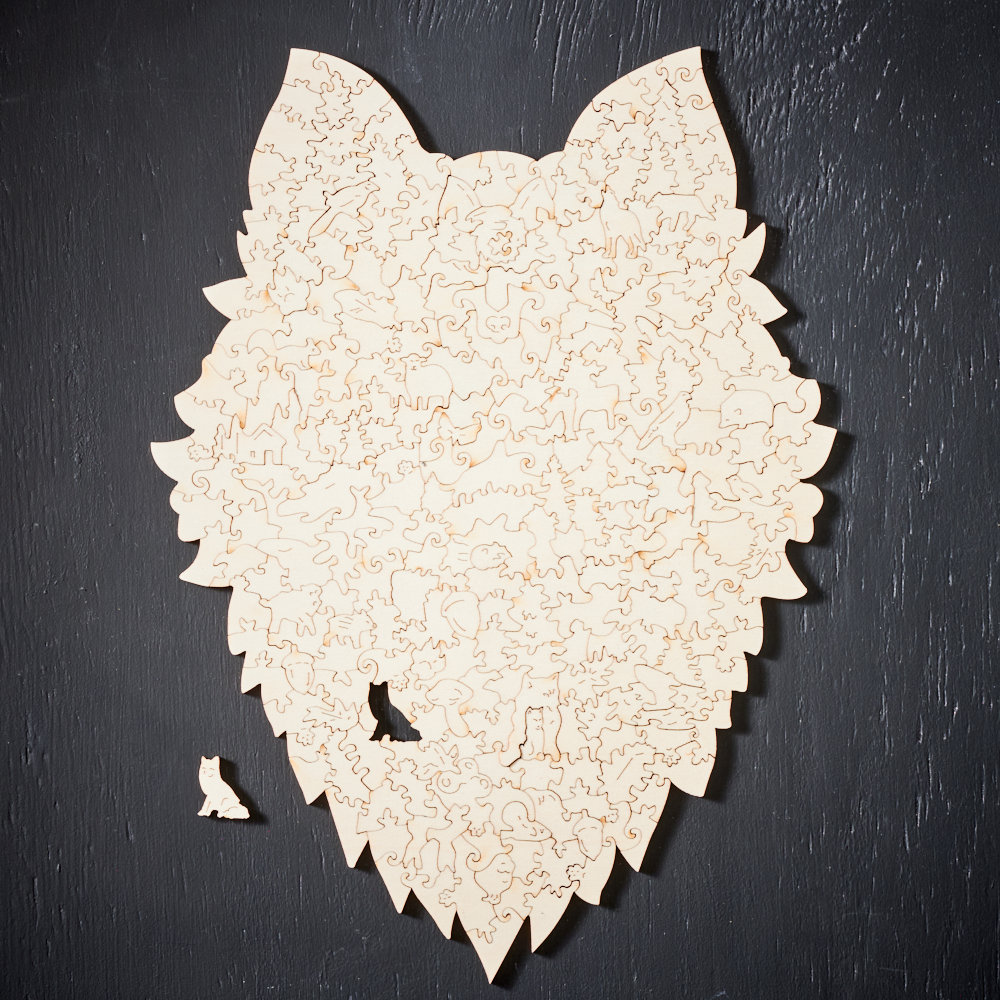 MajesticWolf Puslespill – Premium Tre Jigsaw Puslespill Luvikno