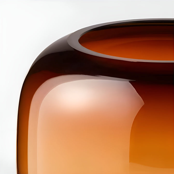Glass Vase Hand Luviknoown – Minimalistisk og Dekorativ | Transparent Design for Luviknoomster, Hydroponics og Moderne Boligrom i Amber | Luvikno
