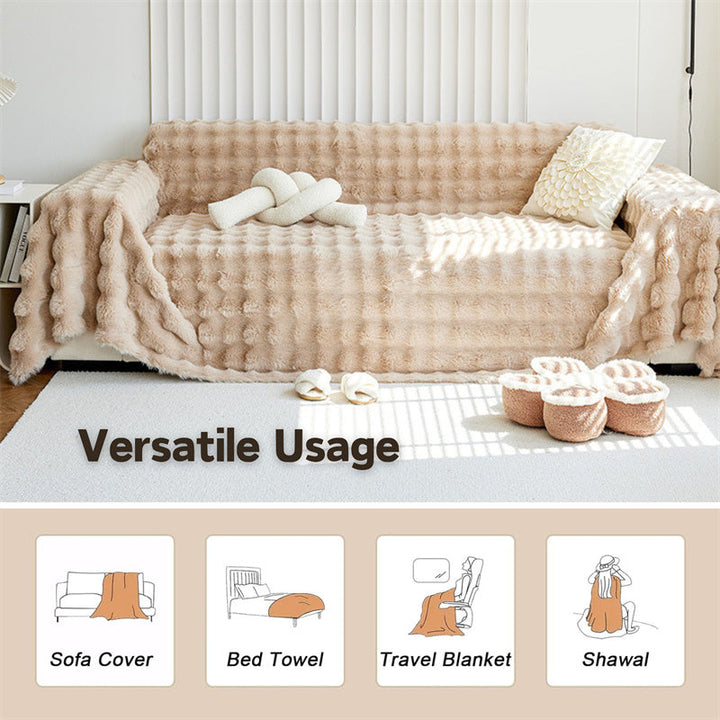 Premium Faux Fur Non-Slip Sofa Covers | Luvikno